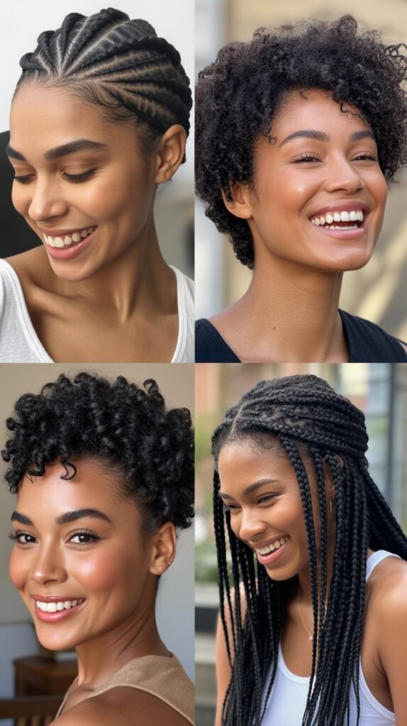 Pixie with Crown Braids