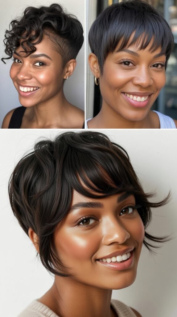 Pixie with Long Bangs