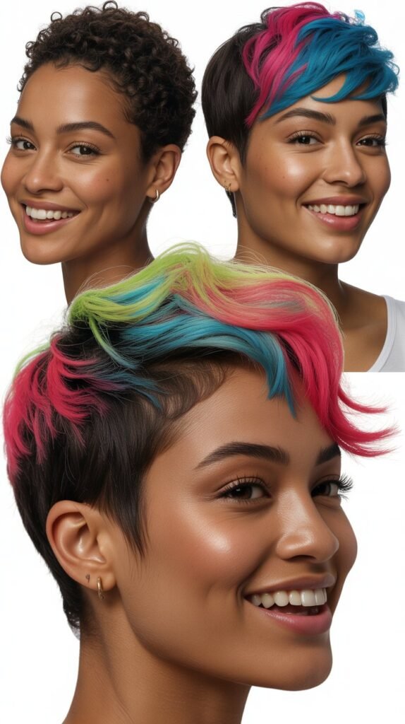 Pixie with Neon Color Pop