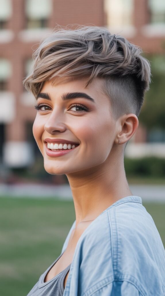 Sleek Pixie with Side Part