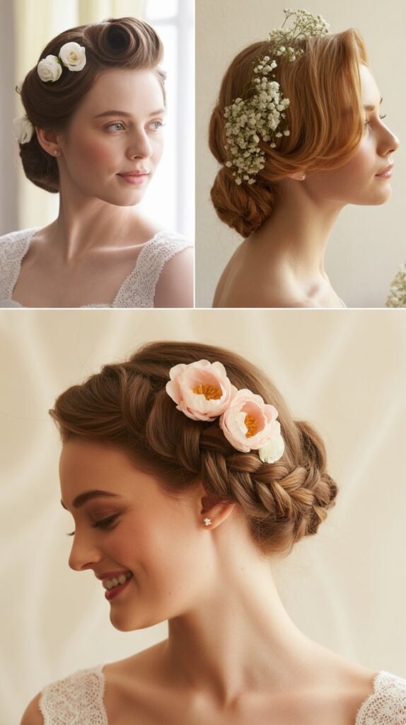 Vintage Roll with Flower Pins