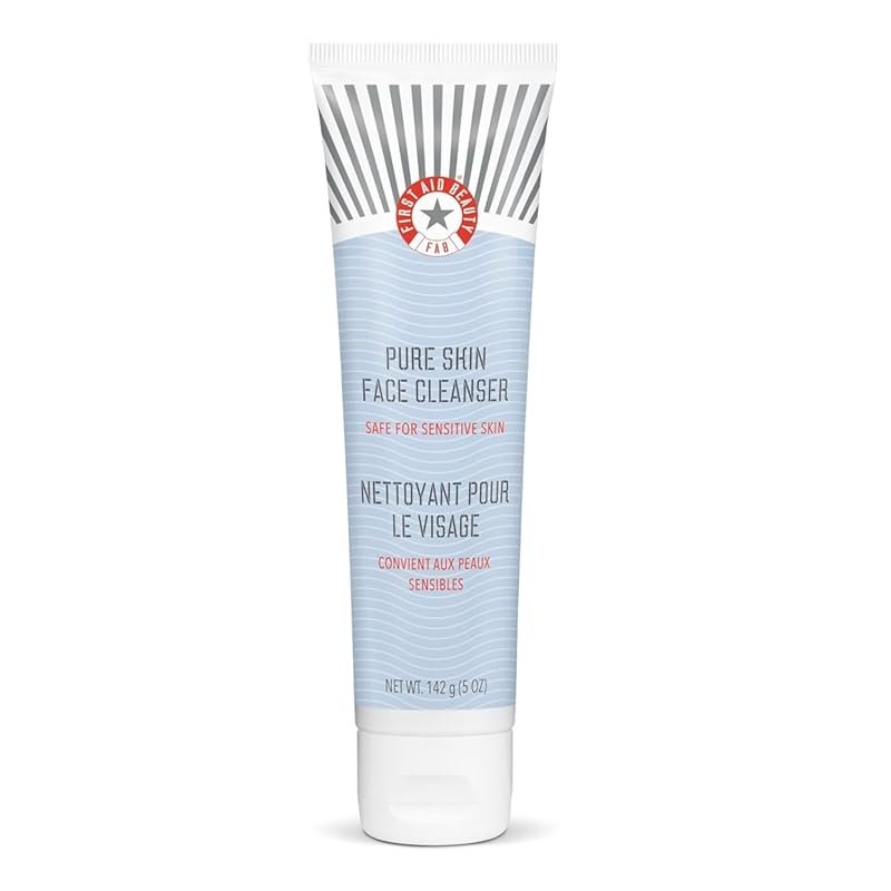 First Aid Beauty Pure Skin Cream Face Cleanser with Antioxidant Booste