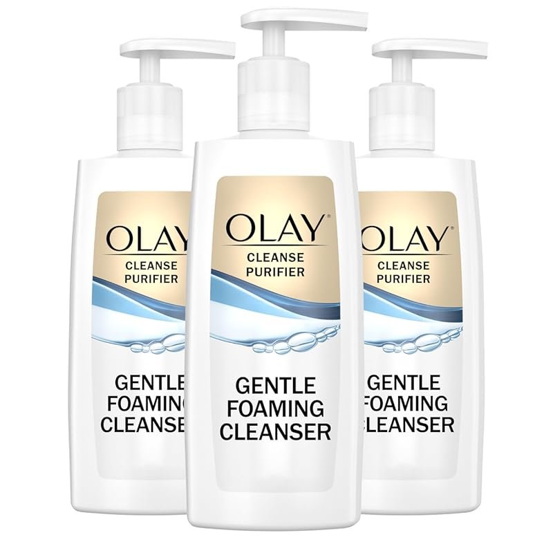 Olay Gentle Foaming Face Wash for Sensitive Skin, Fragrance-Free Glyce