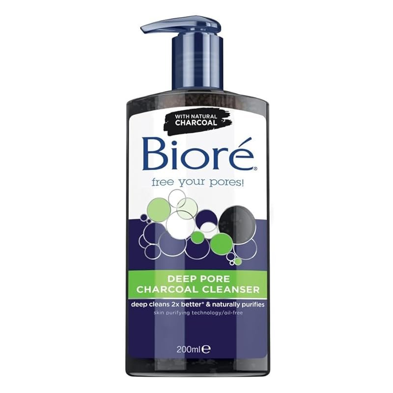 Biore Deep Pore Charcoal Face Wash Daily Cleanser for Oily Skin Remove