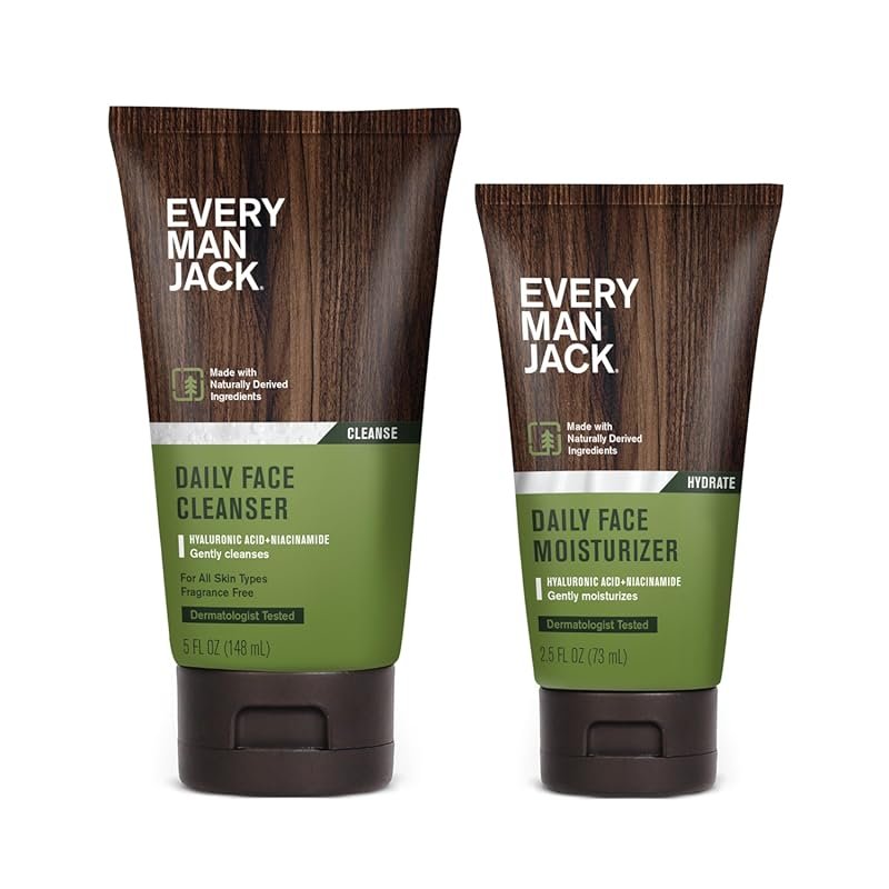 Every Man Jack Daily Face Wash and Moisturizer Bundle Hydrating Formul