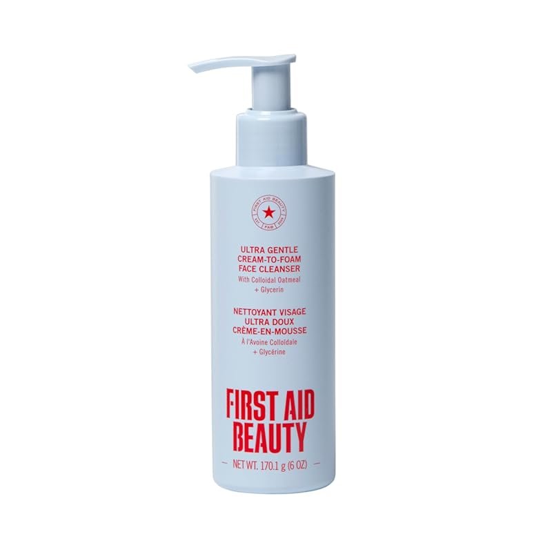 First Aid Beauty Ultra Gentle Cream-to-Foam Cleanser with Colloidal Oa