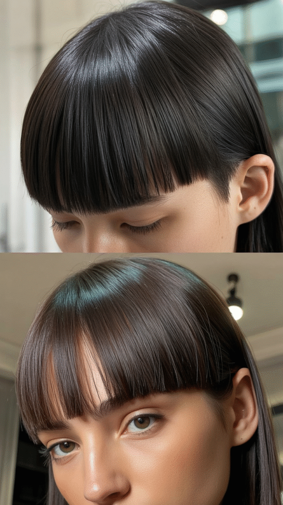 Sleek and Glossy Blunt Cut