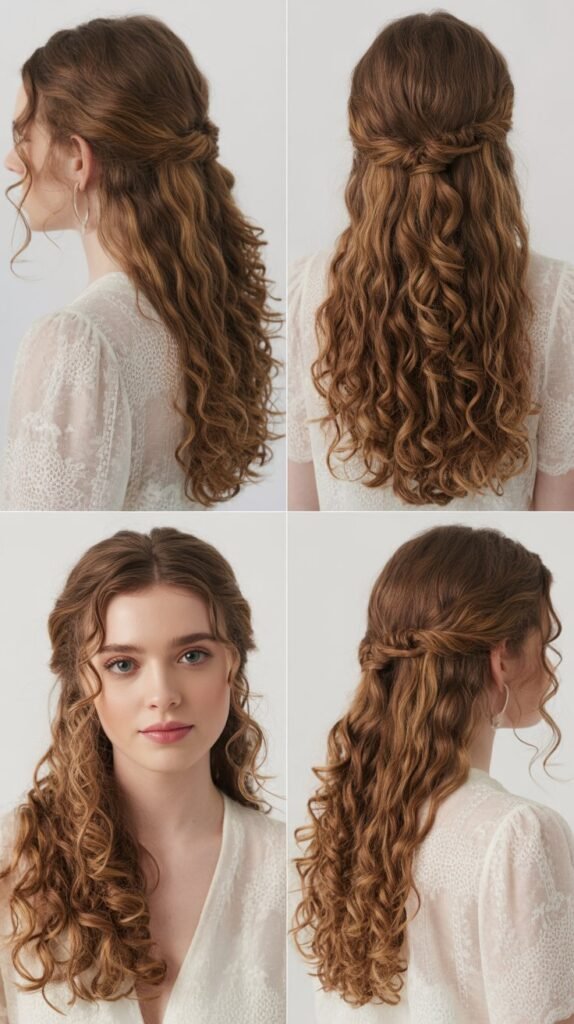 Pinned-Back Curls with Volume