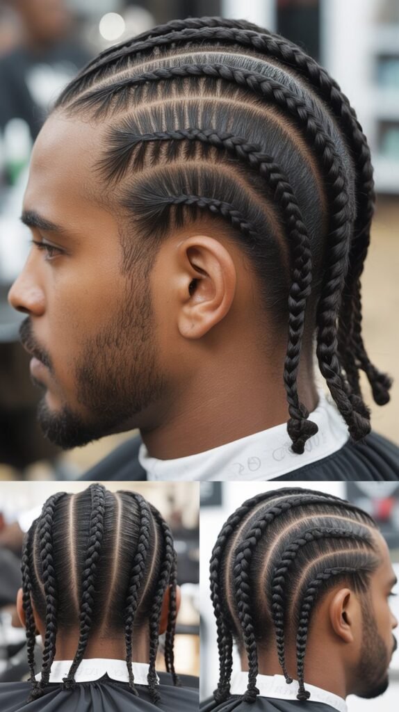 Classic Straight-Back Cornrows