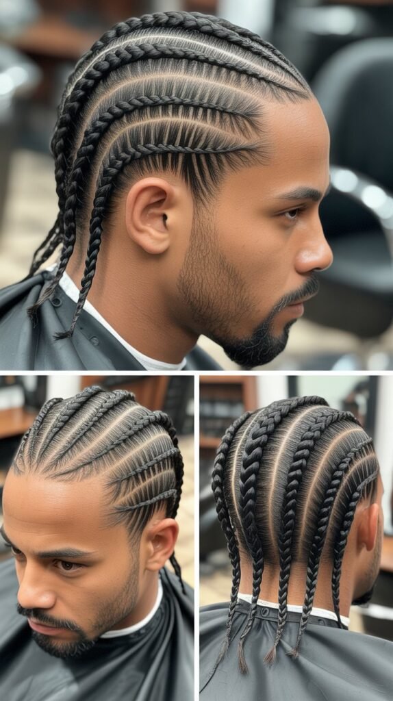 Classic Single Zigzag Cornrow Pattern
