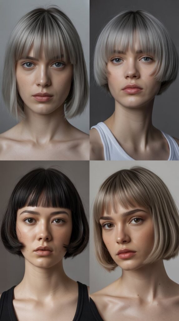 Blunt Bob with Straight-Across Micro Bangs