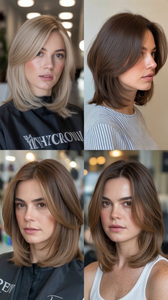 Classic Shoulder-Length Blunt Cut with Face-Framing Layers