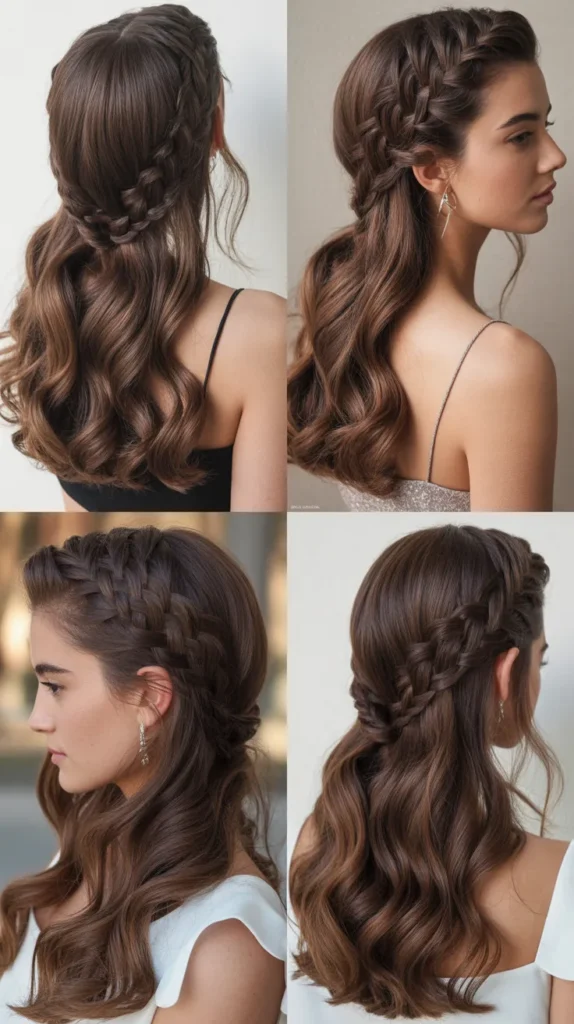 Waterfall Braid with Loose Waves