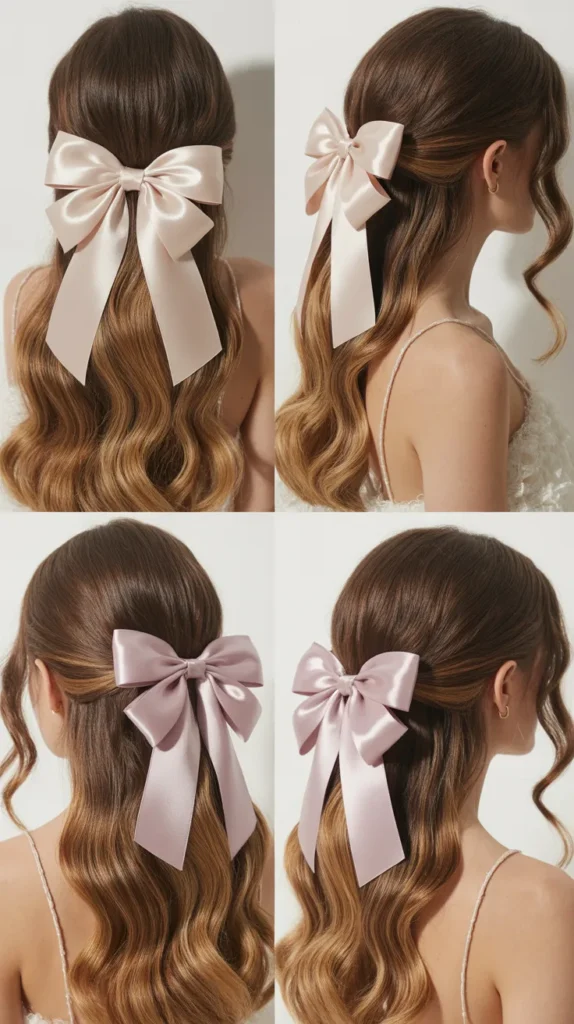 Half-Up with Ribbon or Bow