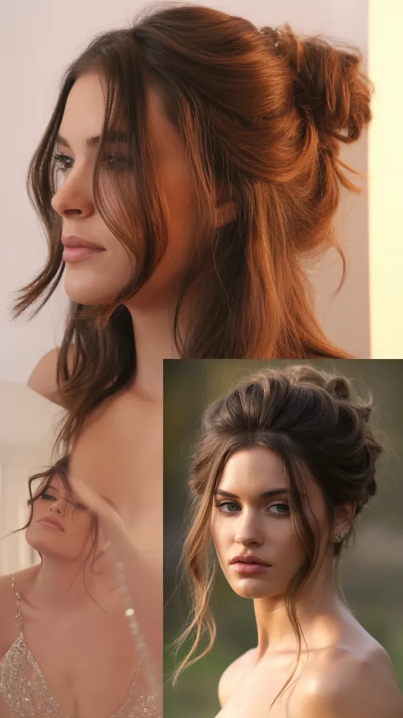 Boho Messy Bun with Face-Framing Pieces