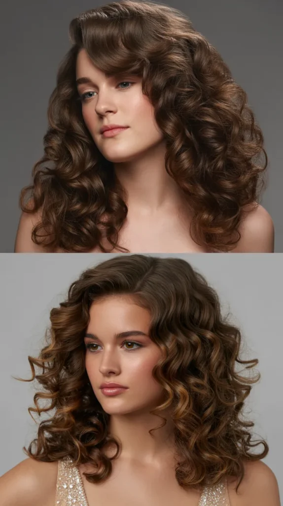 Prom Blowout with Voluminous Bouncy Curls