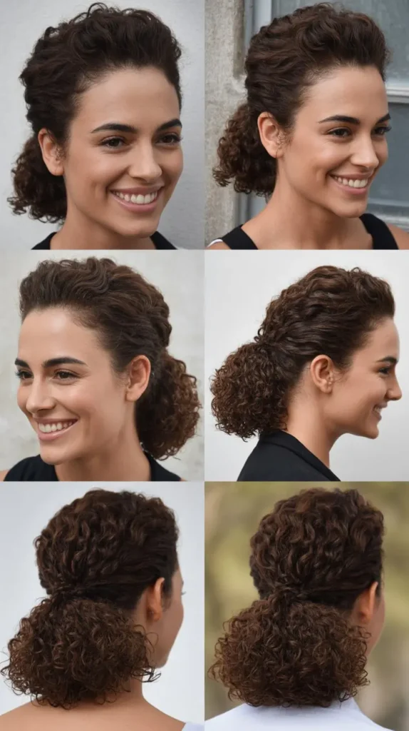  Twisted Half-Up Style with Big Curls