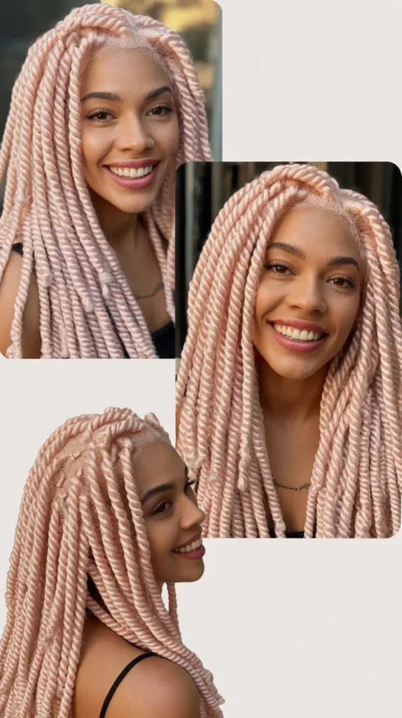 Blush Pink Goddess Locs Wig