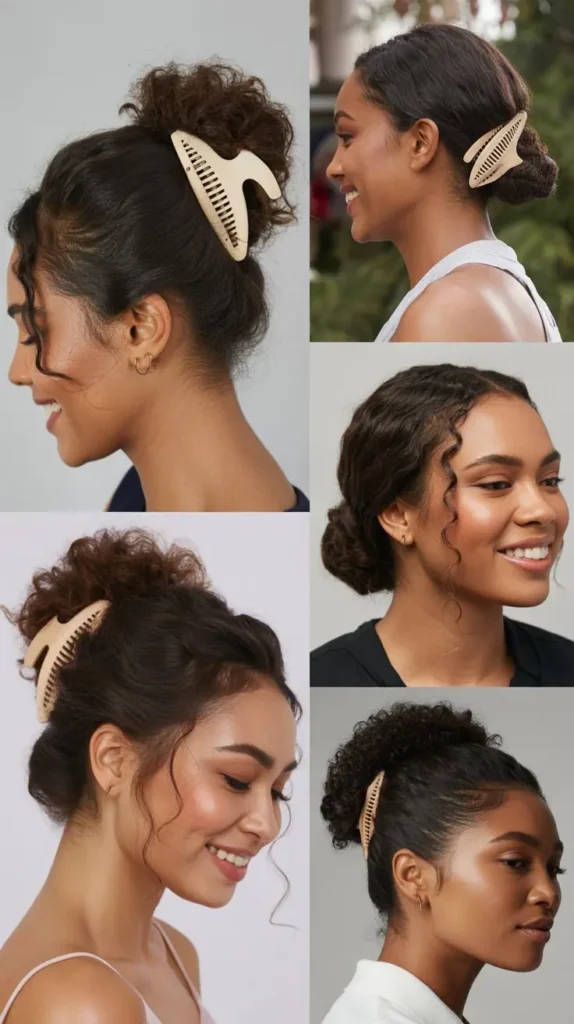 The Side-Swept Claw Clip Updo