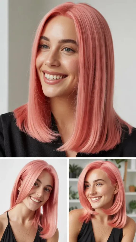Strawberry Pink Straight Wig