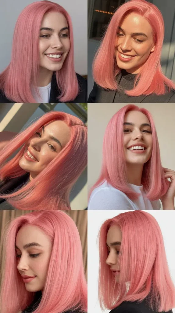 Cherry Blossom Pink Straight Wig