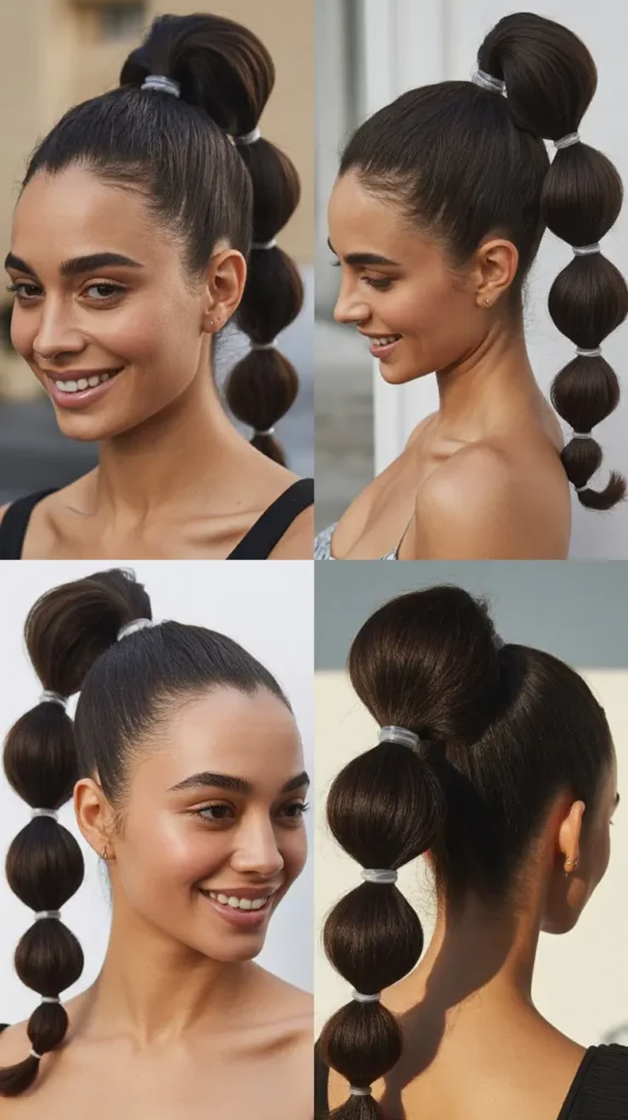  High Bubble Ponytail