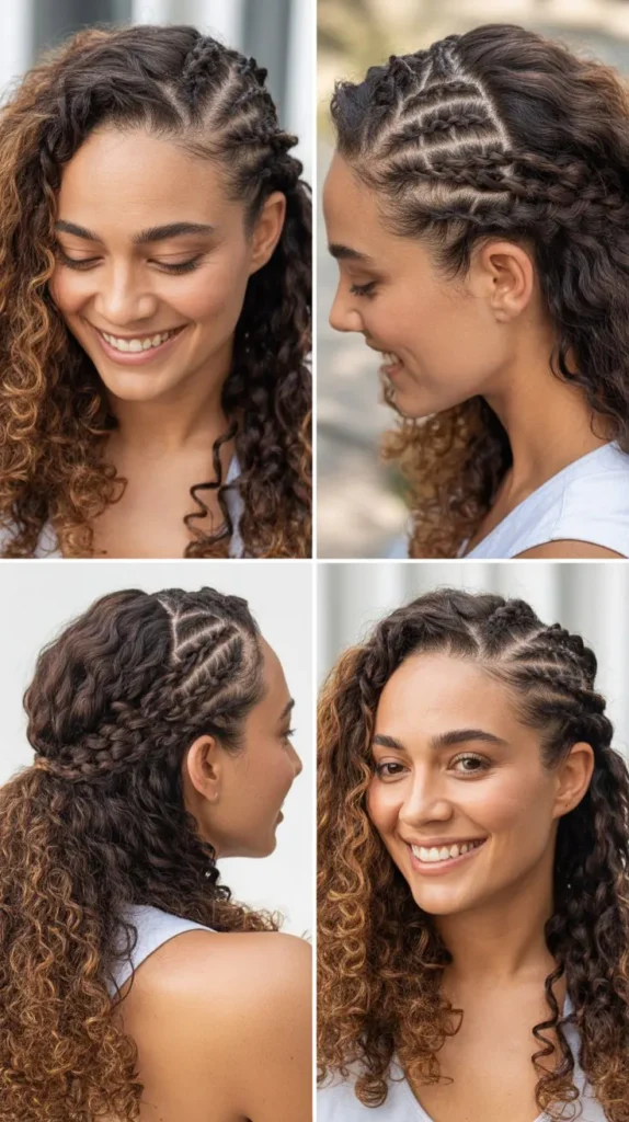  Curly Waterfall Braid