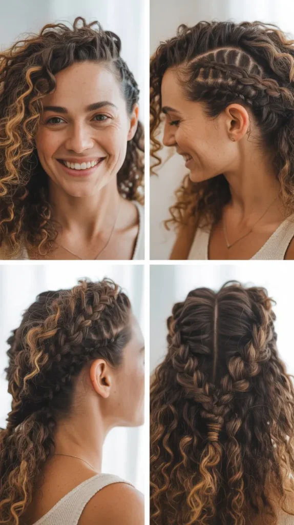 Curly Boho Side Braid