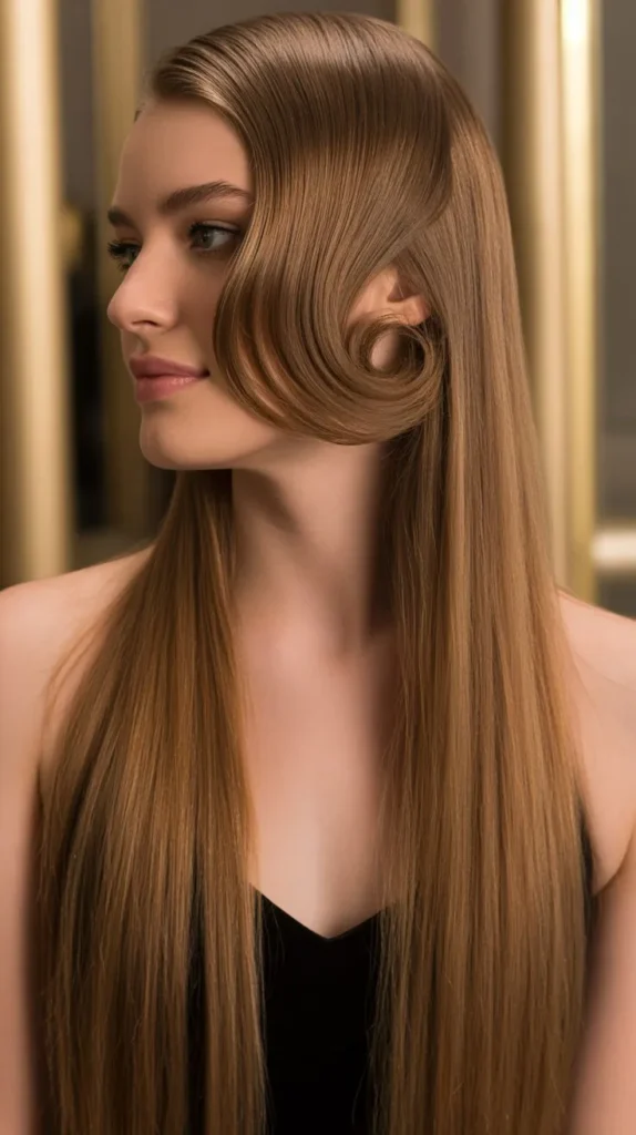 Straight Hair with Flipped Ends