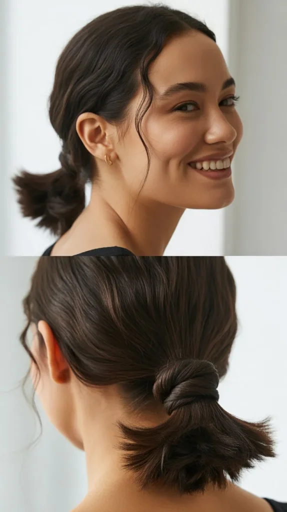 The Knotted Low Ponytail
