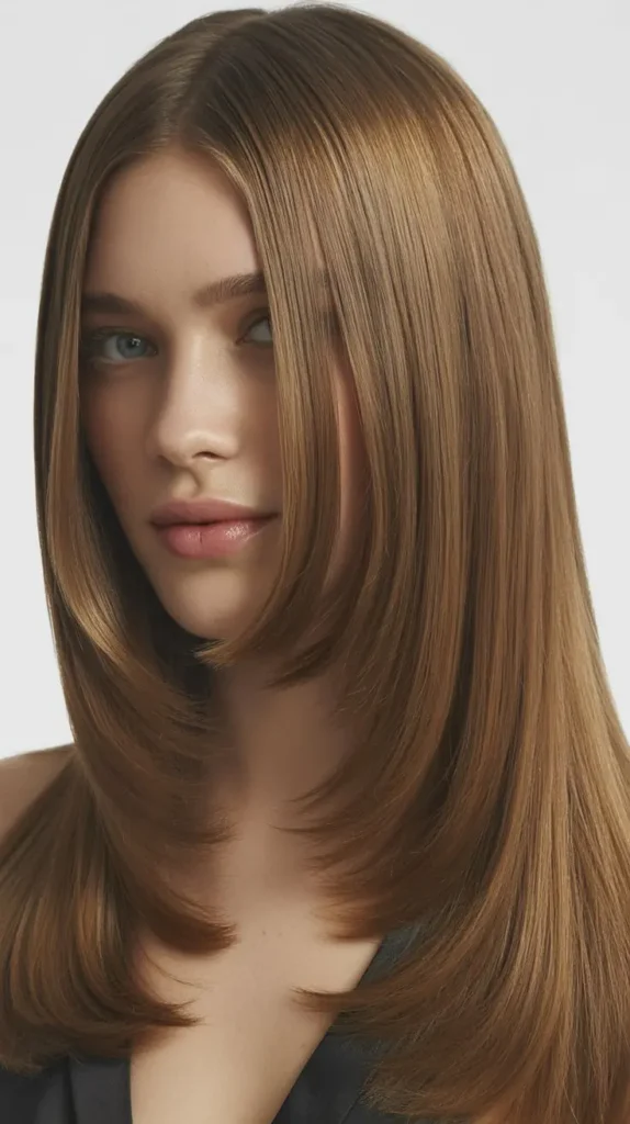 Straight Hair with Face-Framing Layers