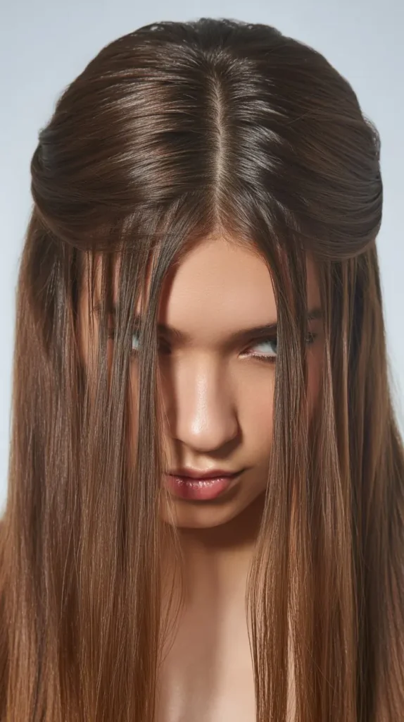 Straight Voluminous Blowout with Center Part