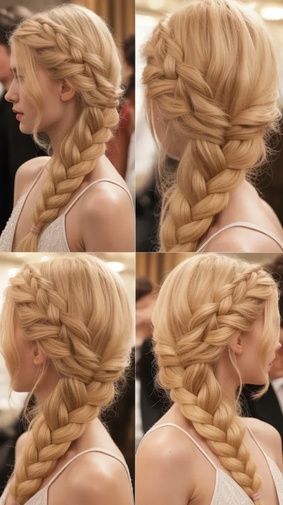 Romantic Blonde Fishtail Braid