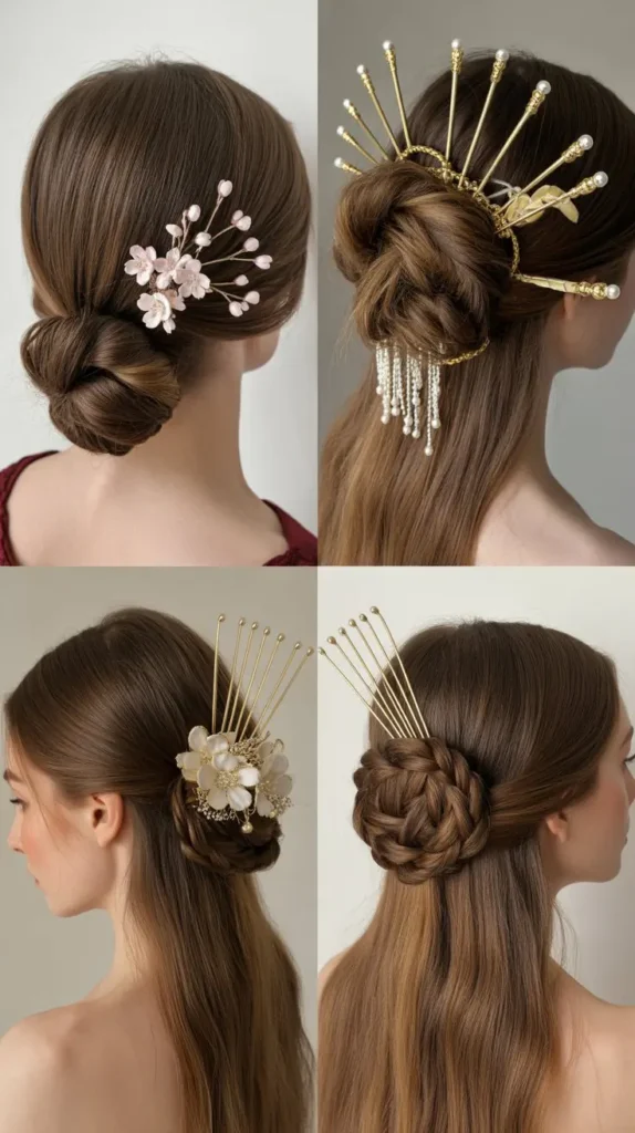  Japanese Kanzashi-Inspired Updo