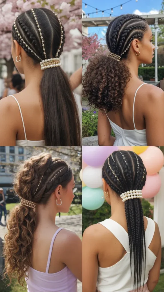 Braided Ponytail Updo