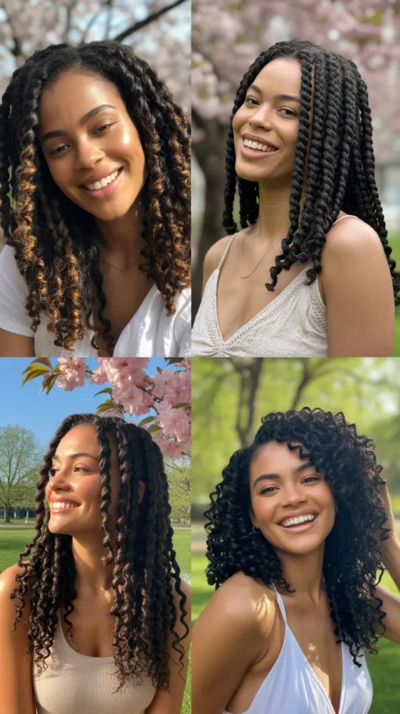 Crochet Braids with Curly Texture