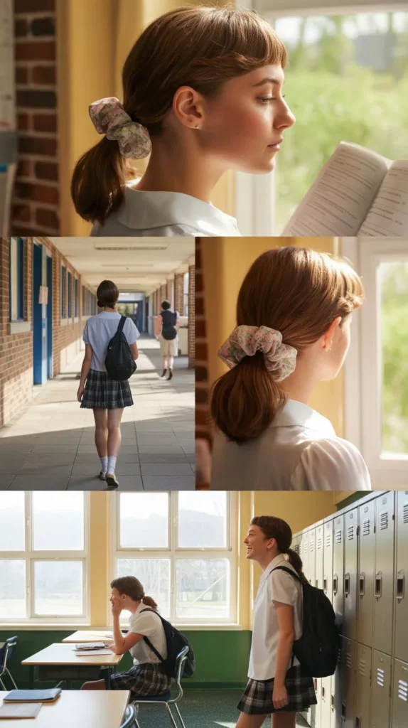 Classic Low Ponytail with a Spring Twist