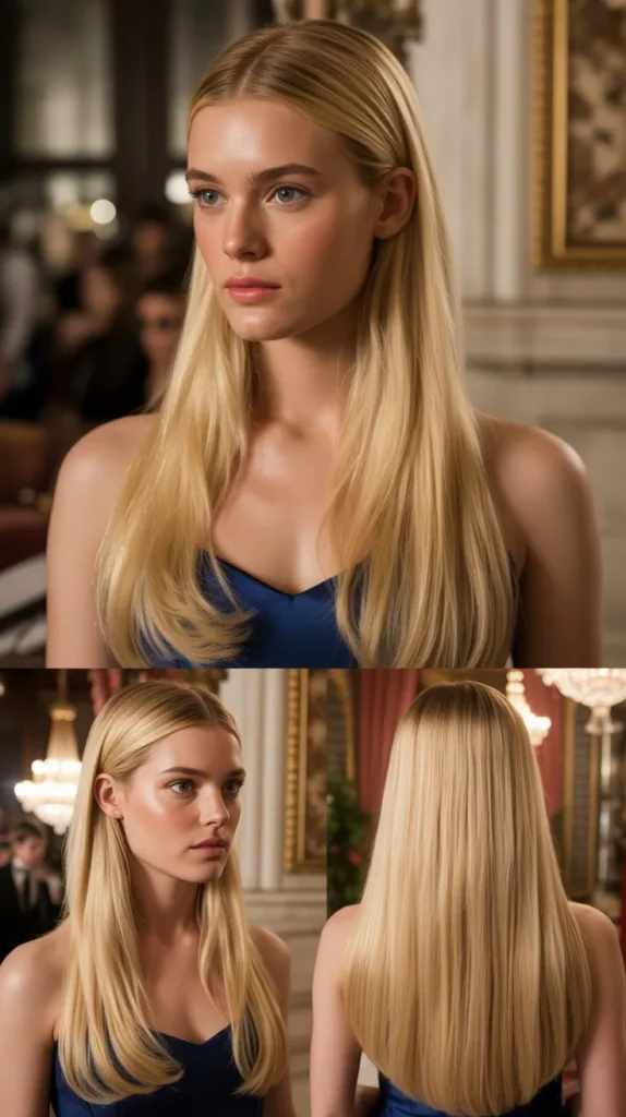  Classic Blonde Sleek Straight Hair
