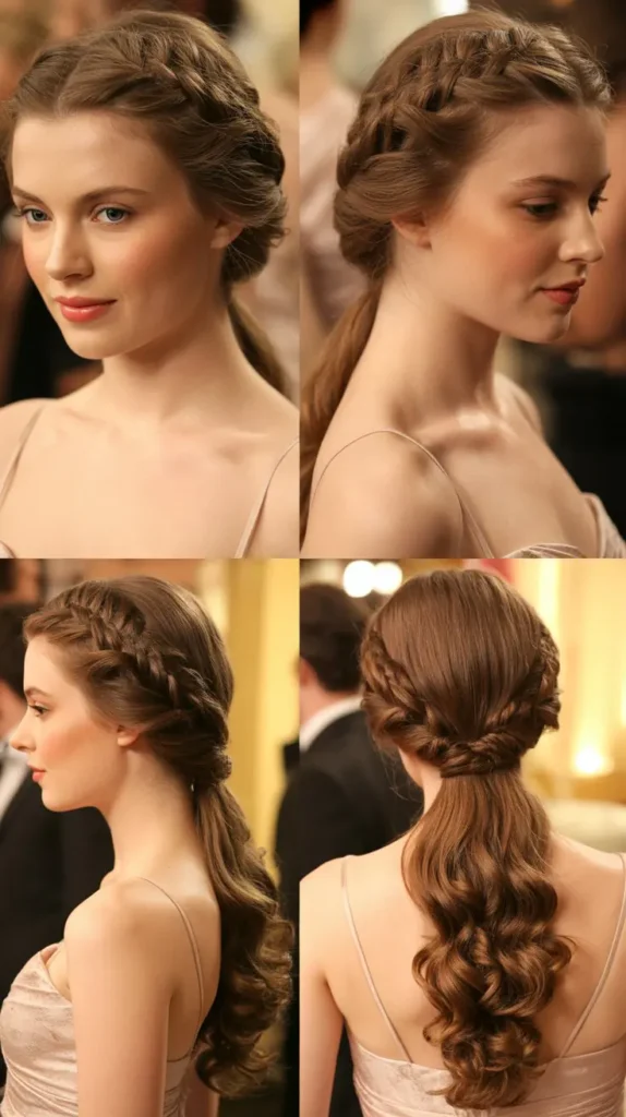 Reverse French Braid with Wave Tail