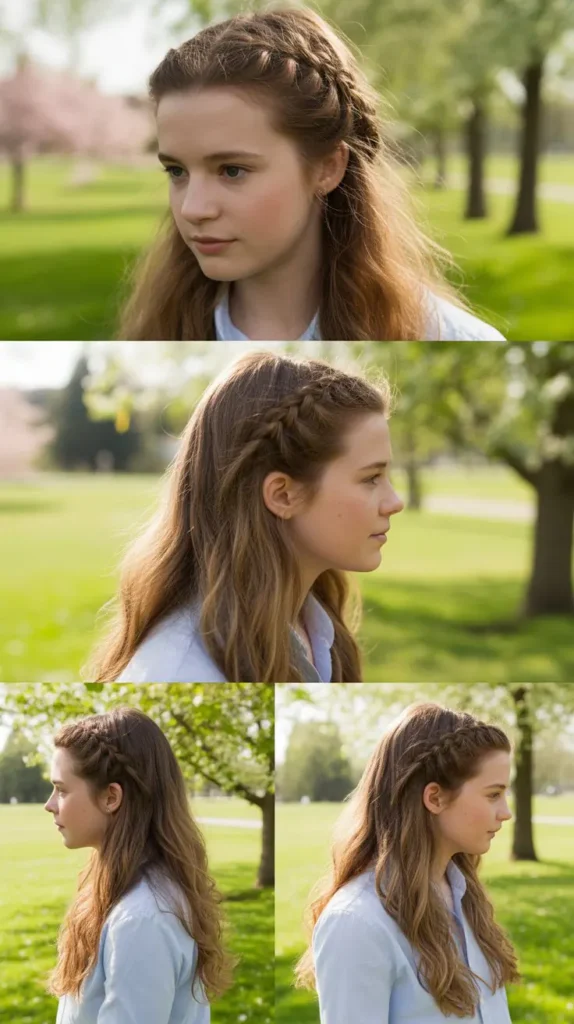 Loose Half Braid with Free-Flowing Ends