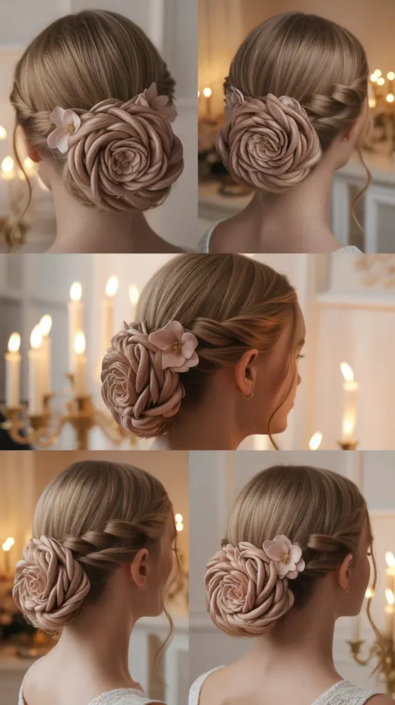 Rose Bun Updo