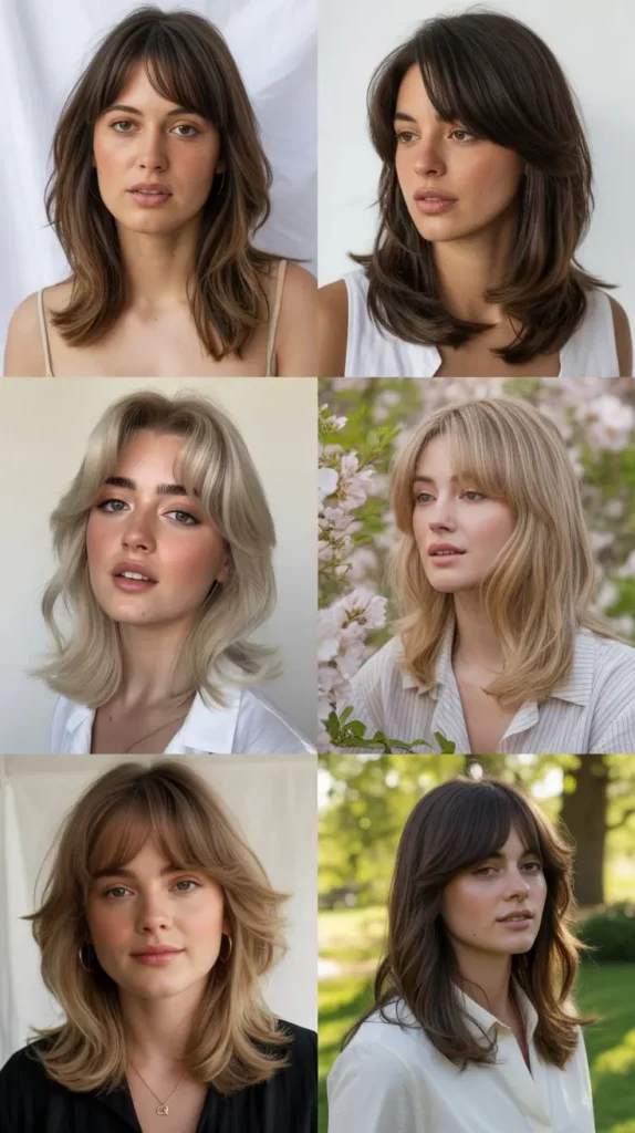 Curtain Bangs with Soft Layers