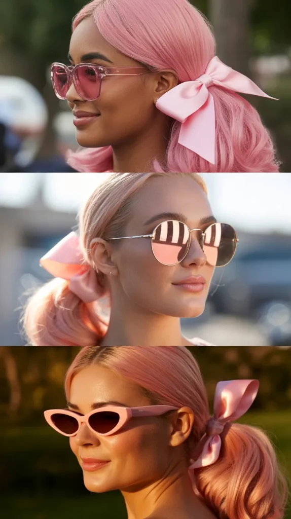 Short Pink Ponytail Wig