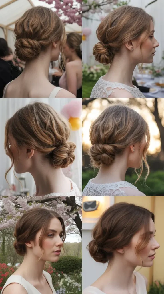 Chignon with Loose Tendrils