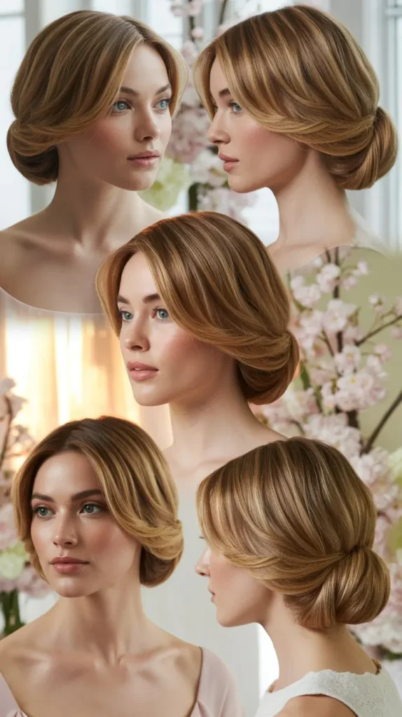  Low Chignon with Soft Layers