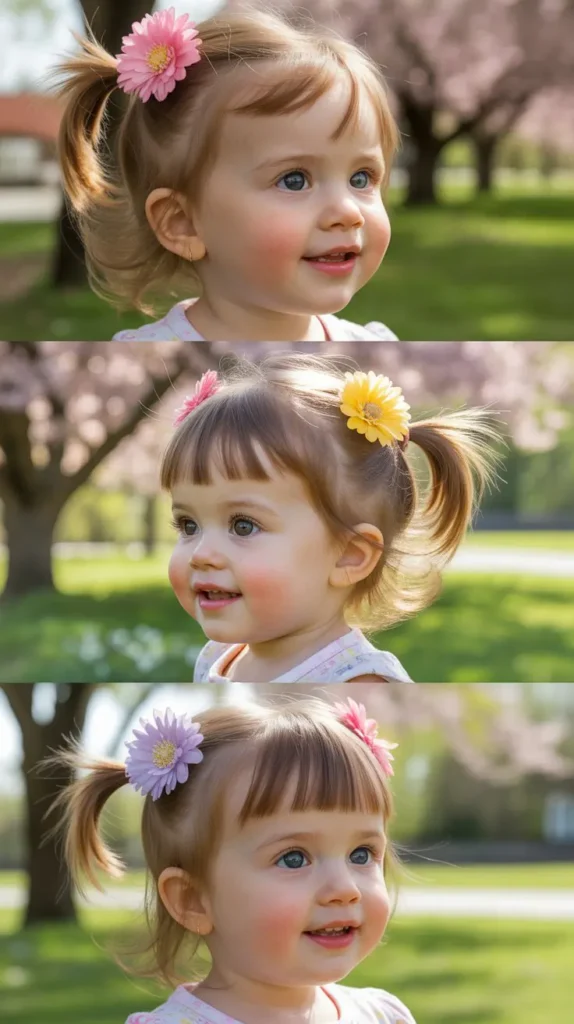 Classic Spring Ponytail With Floral Clip