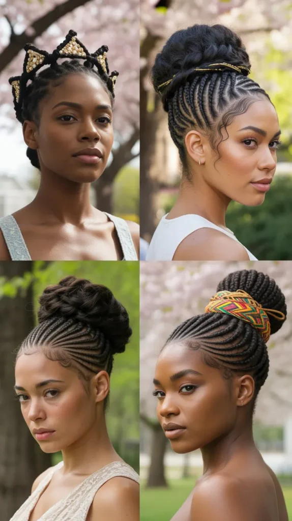 Cornrow Updo Styles