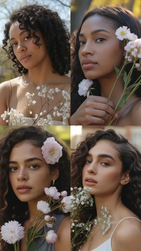 Half-Up Half-Down Natural Style