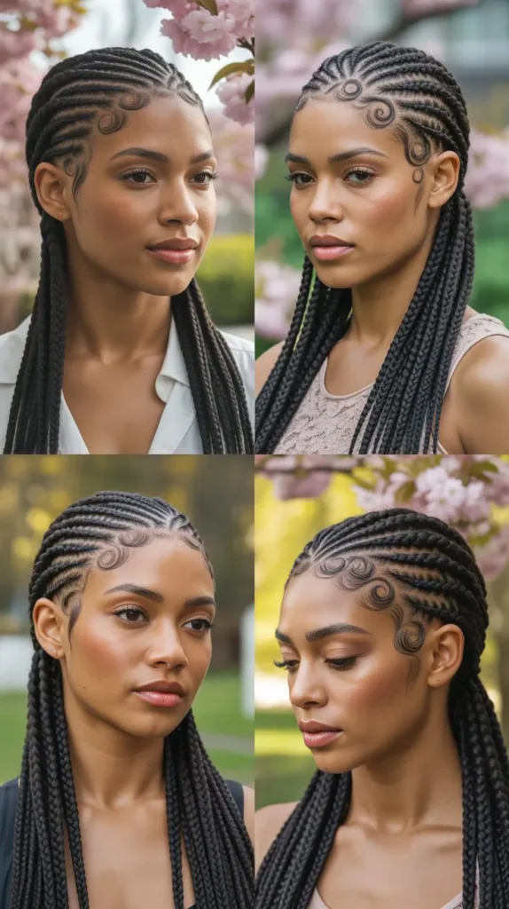 Feed-In Braids (Natural Looking Cornrows)