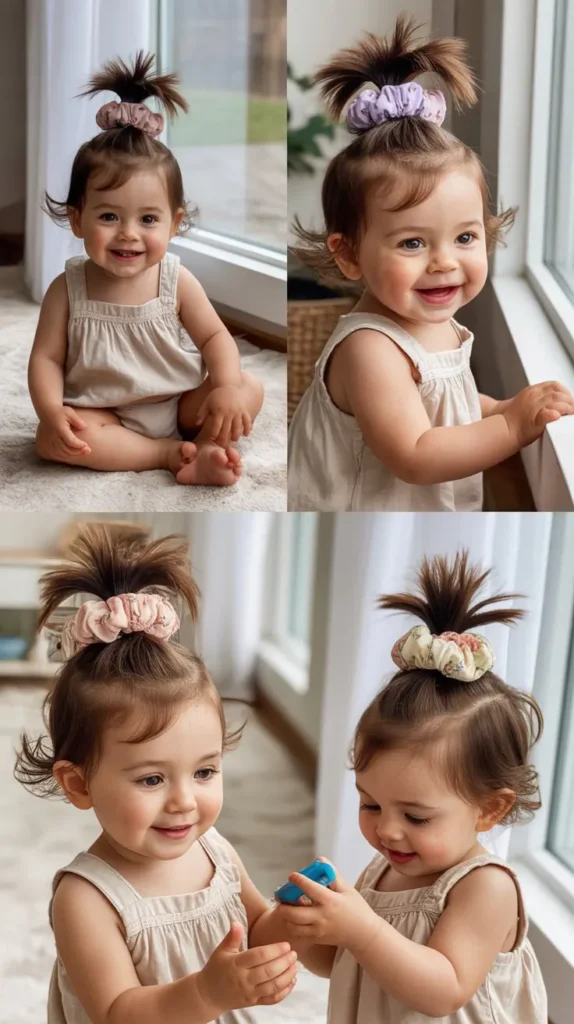 Pineapple Updo With Scrunchie
